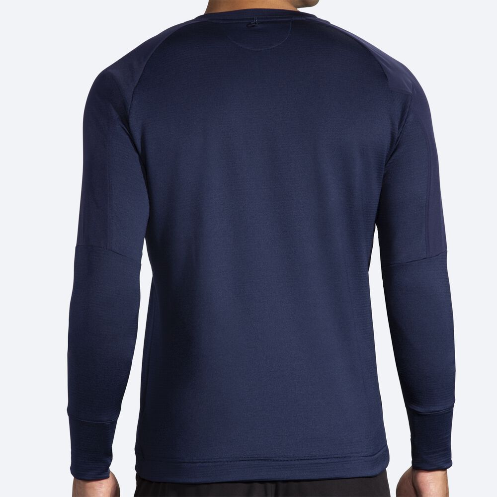 Brooks Notch Thermal Long Sleeve Erkek Tişört Lacivert | TR-763210