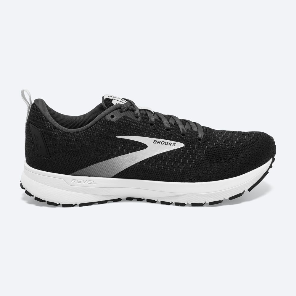 Brooks Revel 4 Erkek Koşu Ayakkabısı Siyah/Gümüş | TR-957413