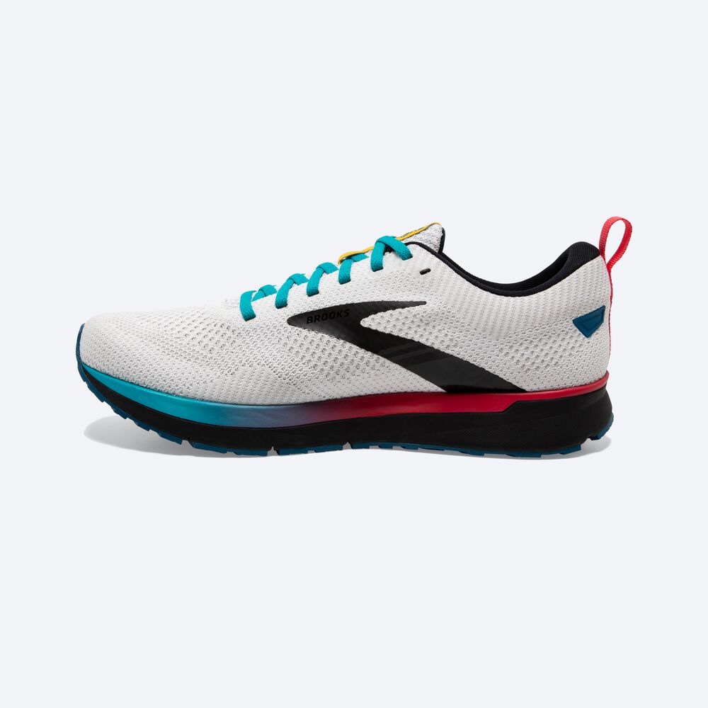 Brooks Revel 5 Erkek Koşu Ayakkabısı Beyaz/Siyah/Mavi | TR-184352