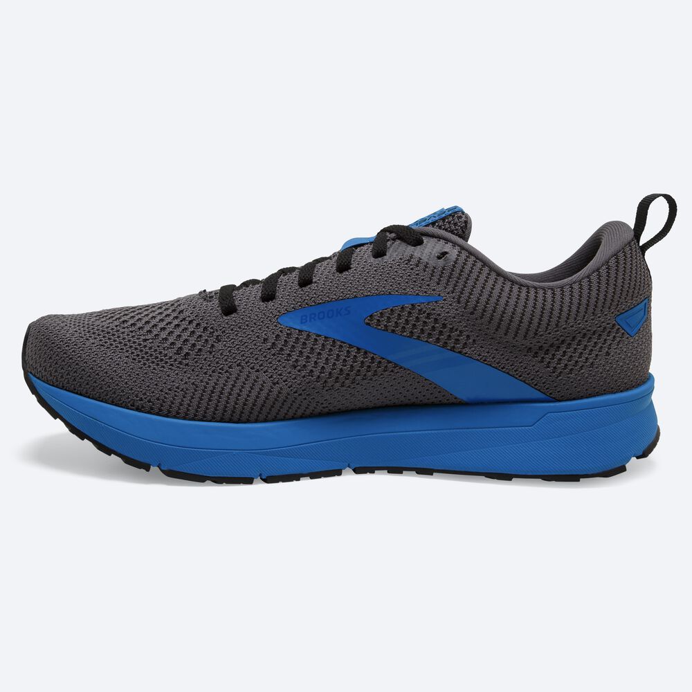 Brooks Revel 5 Erkek Koşu Ayakkabısı Siyah/Gri/Mavi | TR-283605