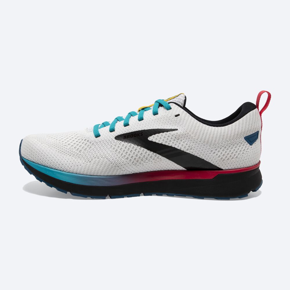 Brooks Revel 5 Kadın Koşu Ayakkabısı Beyaz/Siyah/Mavi | TR-426107