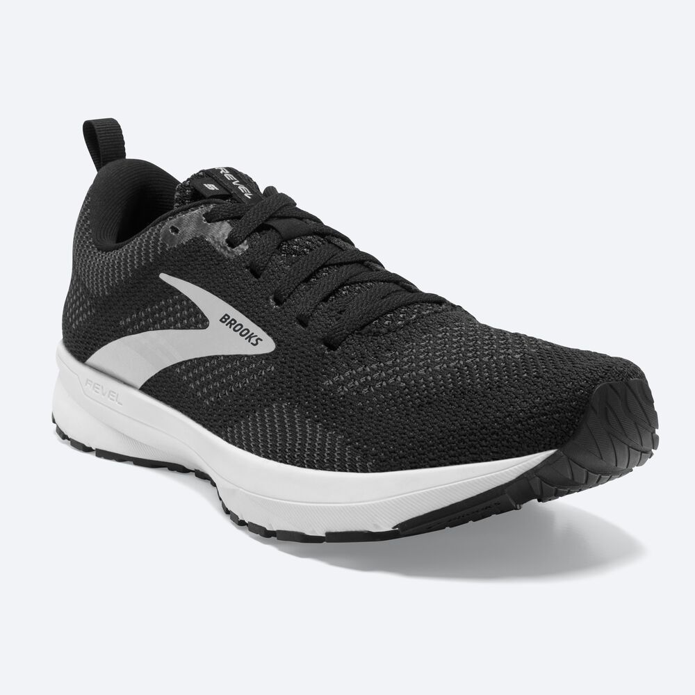 Brooks Revel 5 Kadın Koşu Ayakkabısı Siyah/Metal/Beyaz | TR-210495