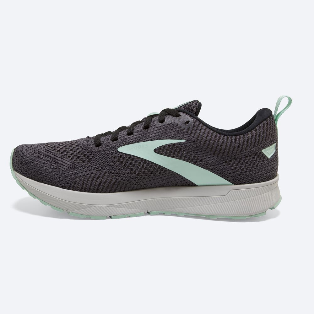 Brooks Revel 5 Kadın Koşu Ayakkabısı Siyah/Yeşil | TR-294076