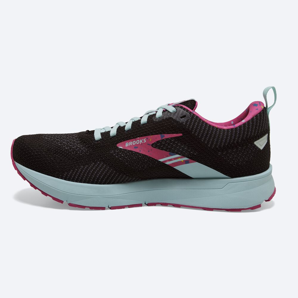 Brooks Revel 5 Kadın Koşu Ayakkabısı Siyah/Mor | TR-653249