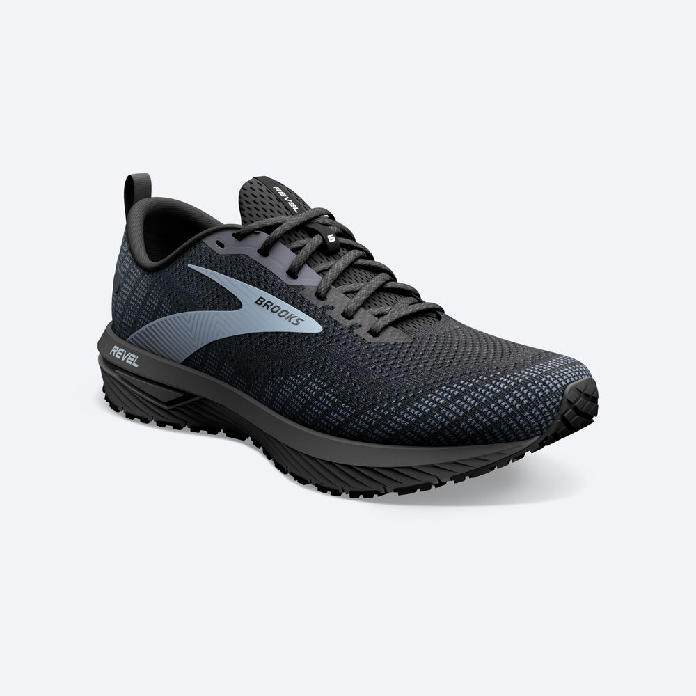 Brooks Revel 6 Erkek Koşu Ayakkabısı Siyah/Gri | TR-208954