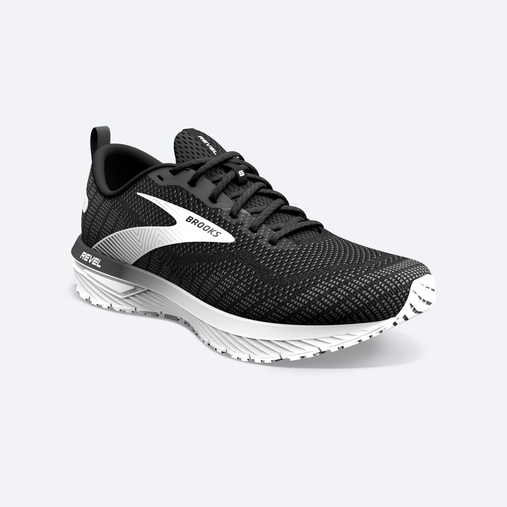 Brooks Revel 6 Kadın Koşu Ayakkabısı Siyah/Beyaz | TR-287340