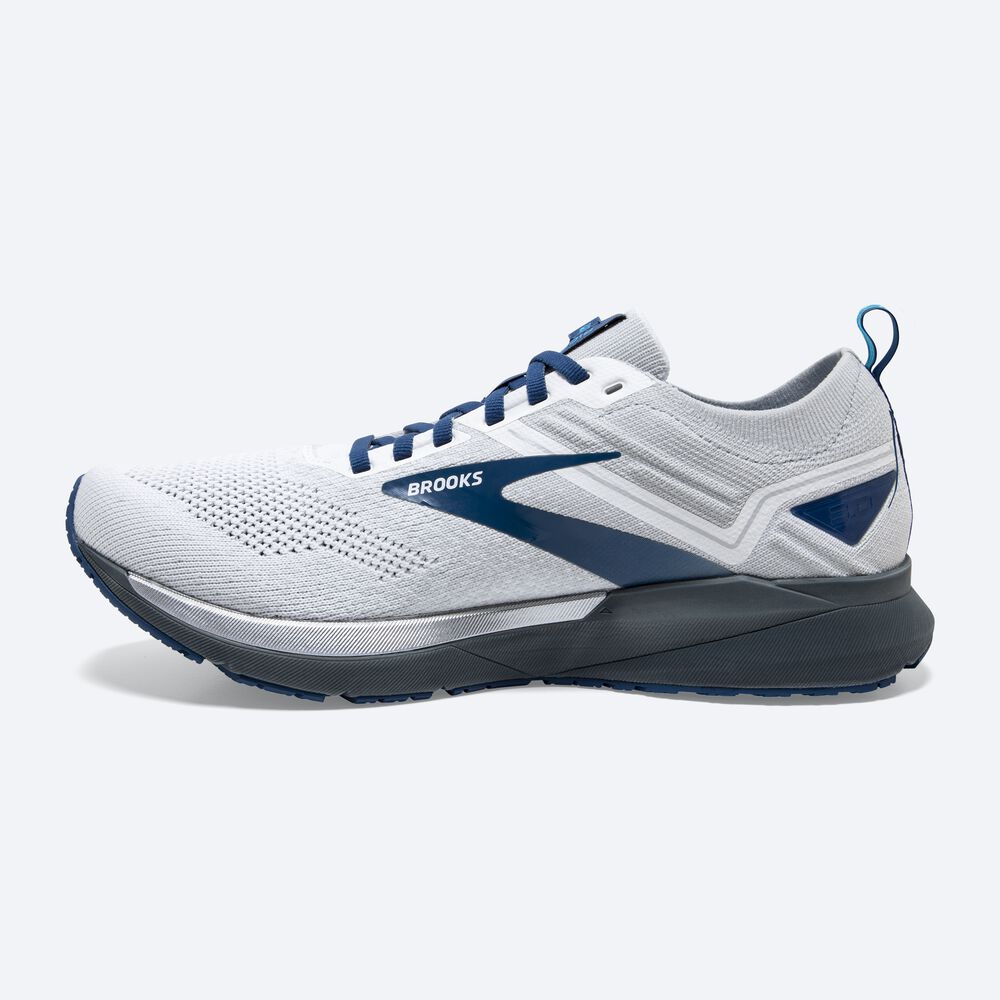 Brooks Ricochet 3 Erkek Koşu Ayakkabısı Beyaz/Gri/Mavi | TR-472698