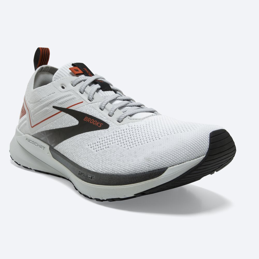 Brooks Ricochet 3 Erkek Koşu Ayakkabısı Beyaz/Gri | TR-586079