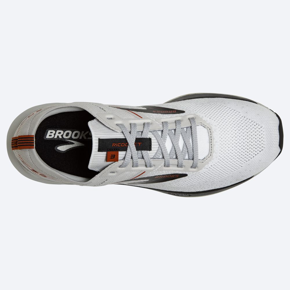 Brooks Ricochet 3 Erkek Koşu Ayakkabısı Beyaz/Gri | TR-586079