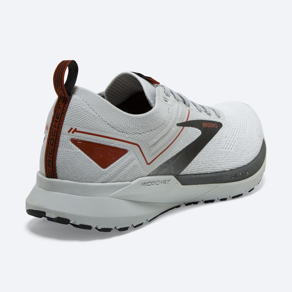 Brooks Ricochet 3 Erkek Koşu Ayakkabısı Beyaz/Gri | TR-586079