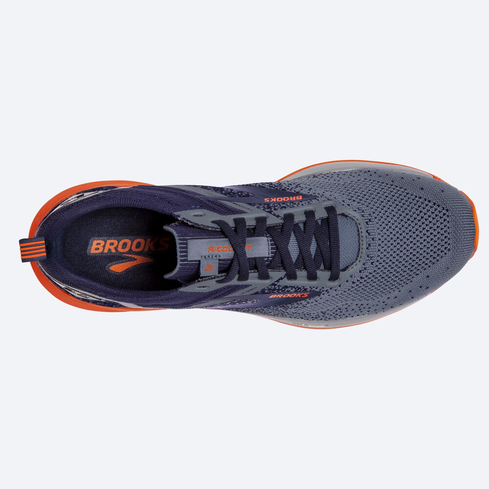 Brooks Ricochet 3 Erkek Koşu Ayakkabısı Lacivert/Gri/Koyu Kırmızı | TR-587903