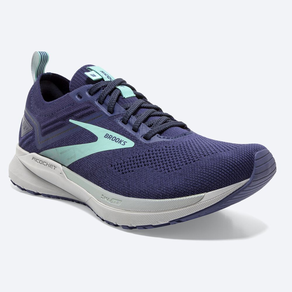 Brooks Ricochet 3 Kadın Koşu Ayakkabısı Lacivert/Mavi | TR-968172