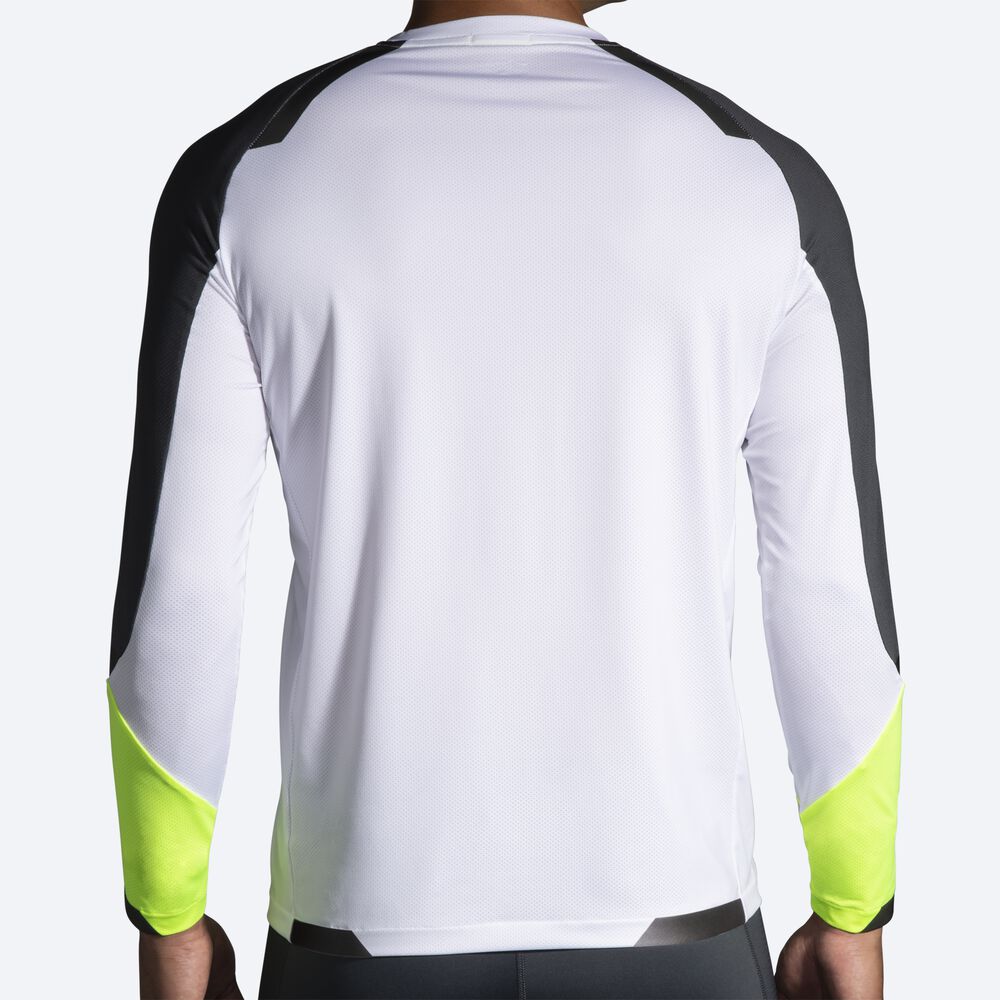 Brooks Run Visible Long Sleeve Erkek Tişört Beyaz | TR-419067