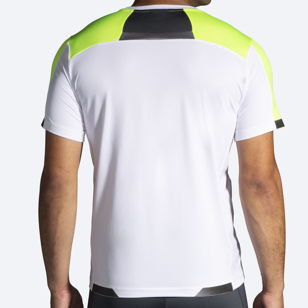 Brooks Run Visible Short Sleeve Erkek Tişört Beyaz | TR-690238