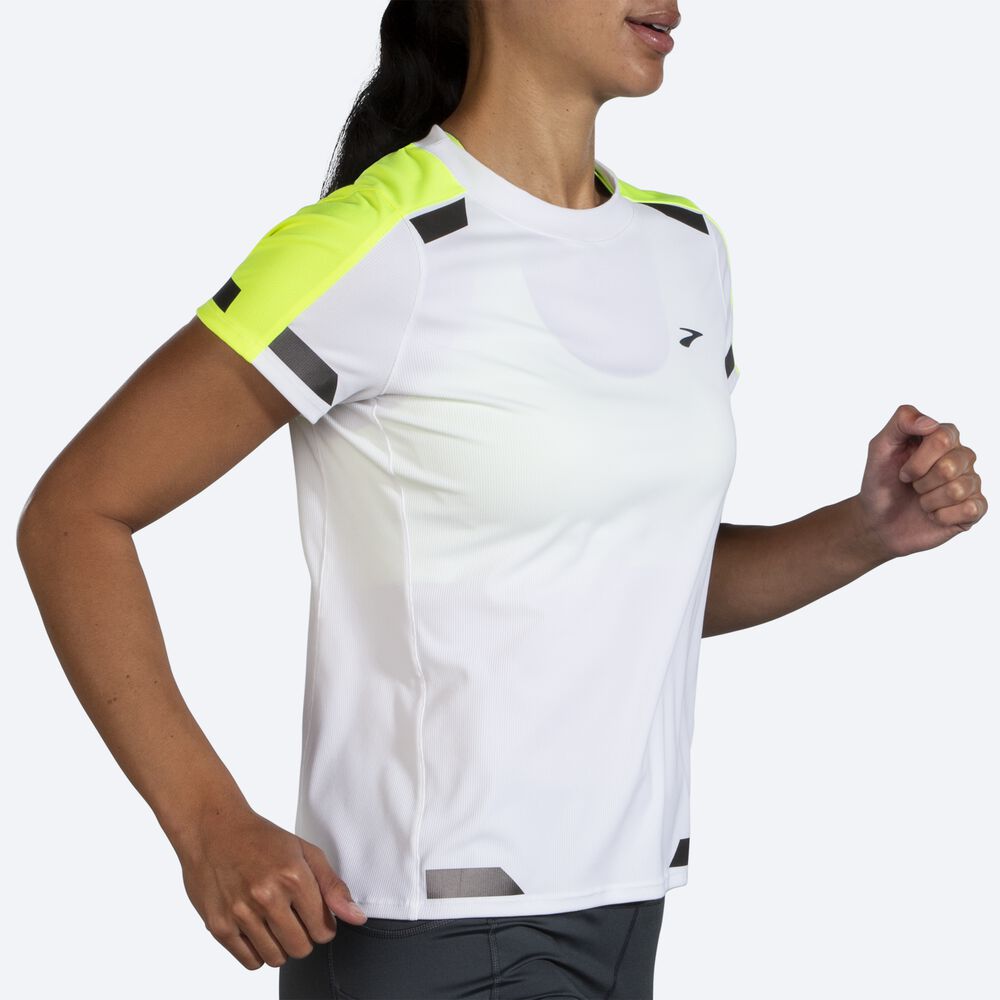 Brooks Run Visible Short Sleeve Kadın Tişört Beyaz | TR-028614