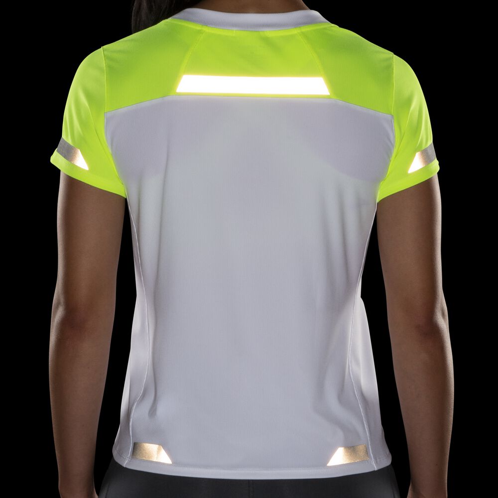 Brooks Run Visible Short Sleeve Kadın Tişört Beyaz | TR-028614