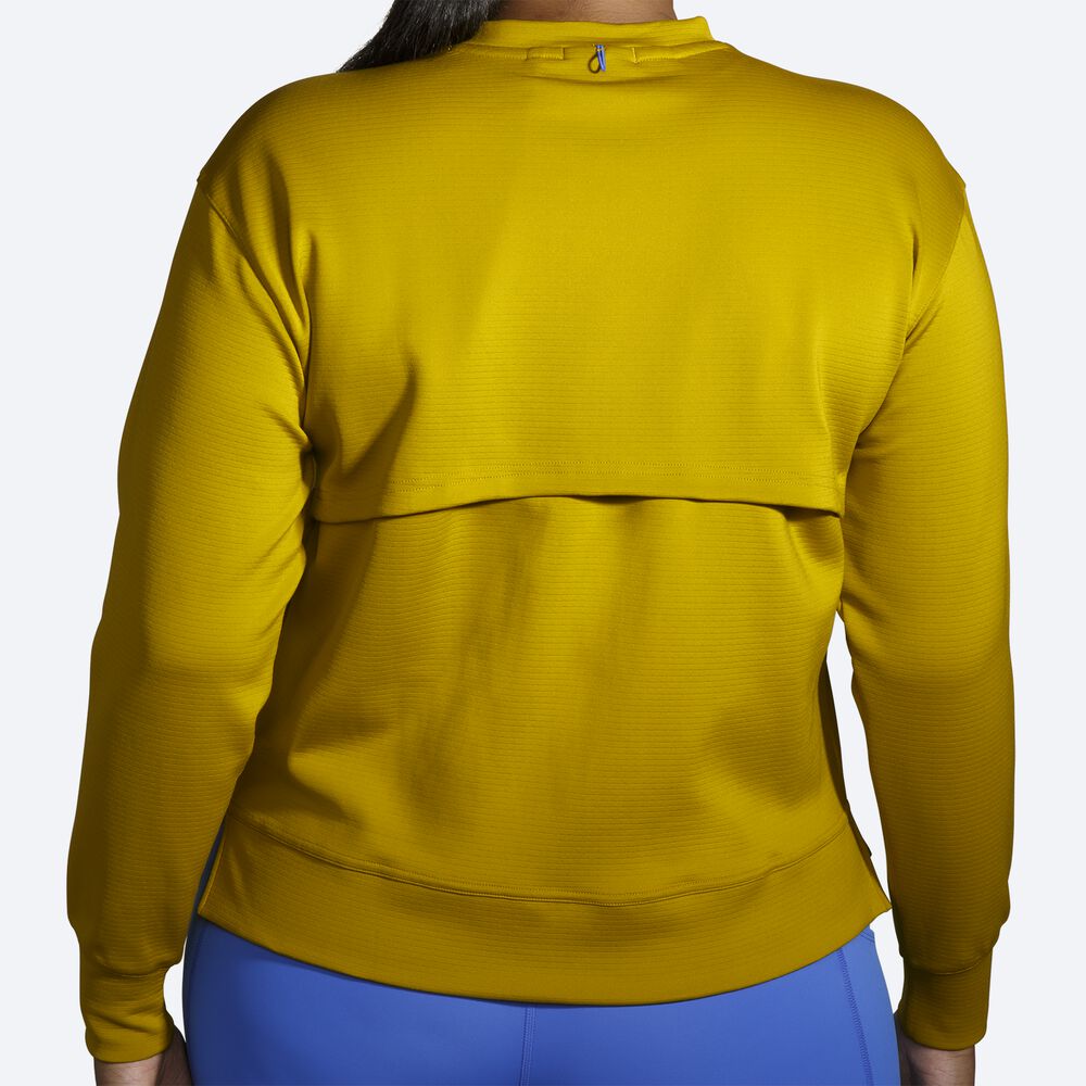 Brooks Run Within Kadın Sweatshirt Altın | TR-748069