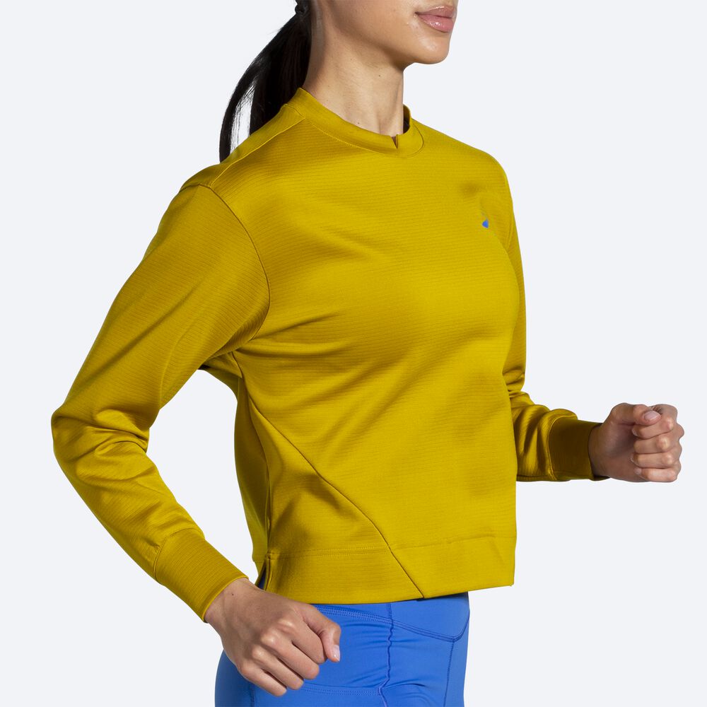 Brooks Run Within Kadın Sweatshirt Altın | TR-748069