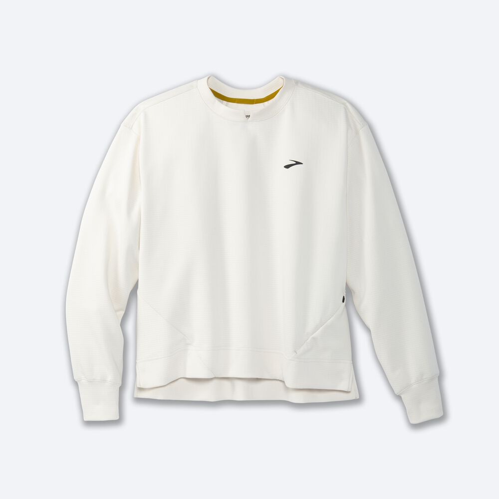 Brooks Run Within Kadın Sweatshirt Beyaz | TR-752364