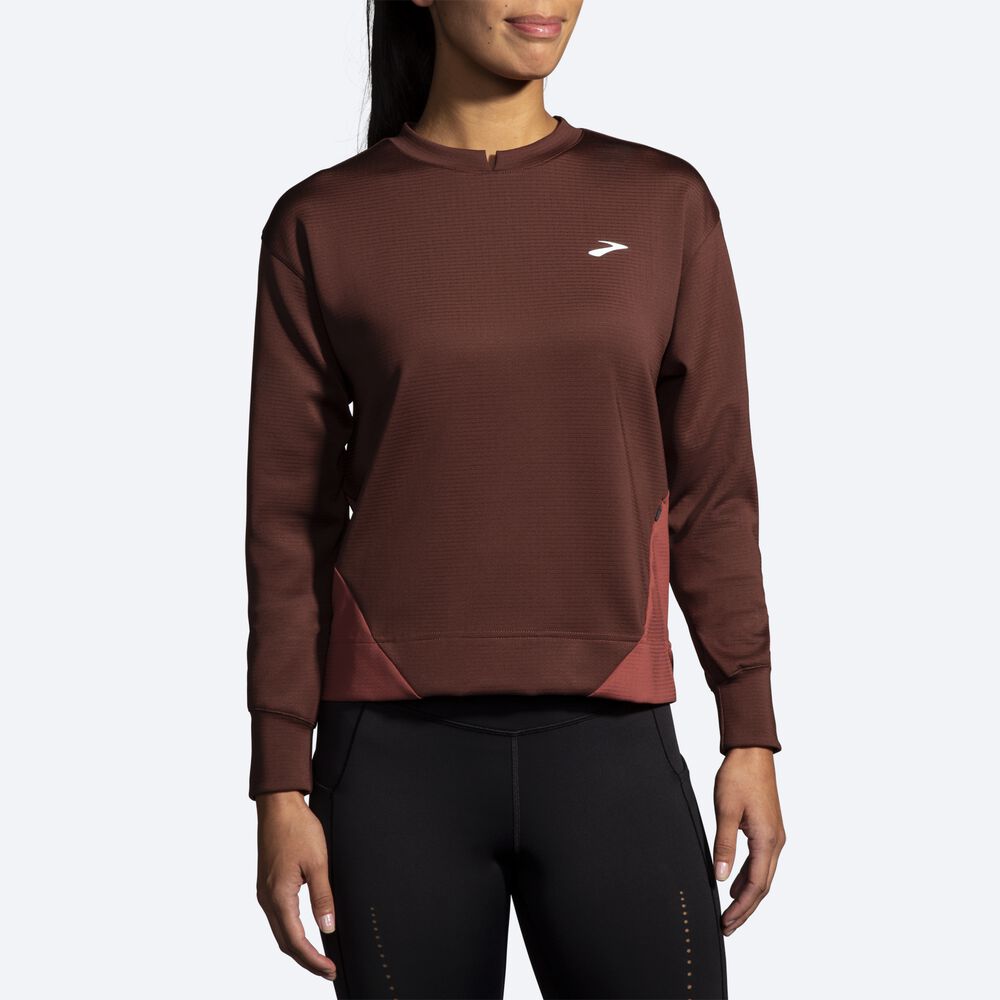 Brooks Run Within Kadın Sweatshirt Çikolata/Bakır | TR-243796