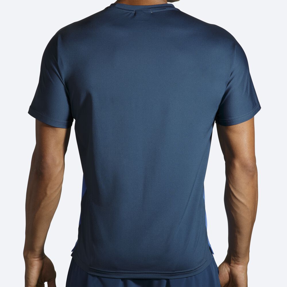 Brooks Run Within Short Sleeve Erkek Tişört Mavi/Indigo | TR-752103