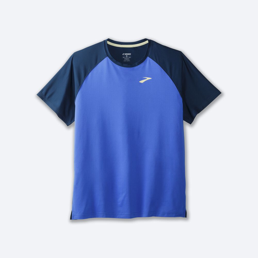 Brooks Run Within Short Sleeve Erkek Tişört Mavi/Indigo | TR-752103