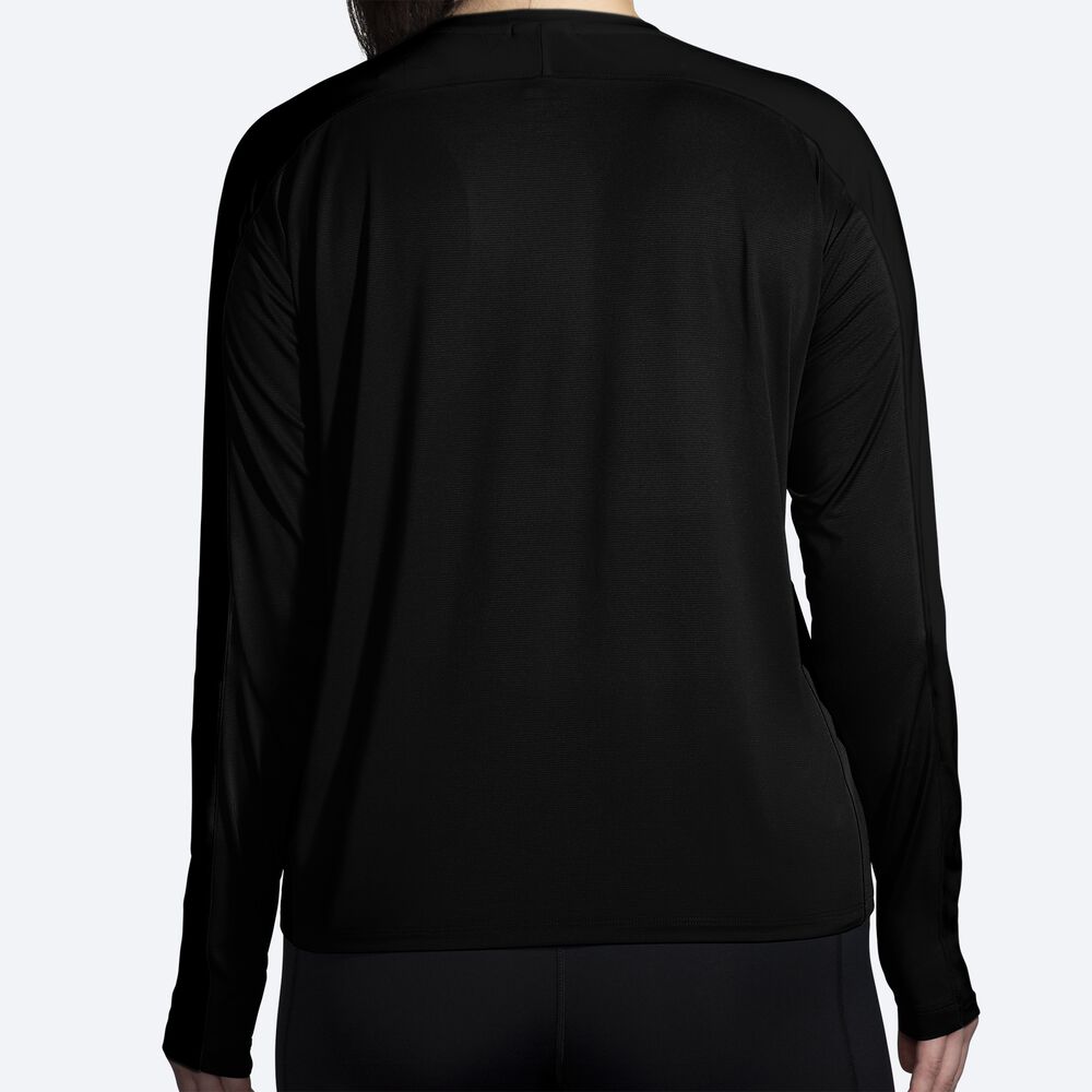 Brooks Sprint Free Long Sleeve 2.0 Kadın Tişört Siyah | TR-978240