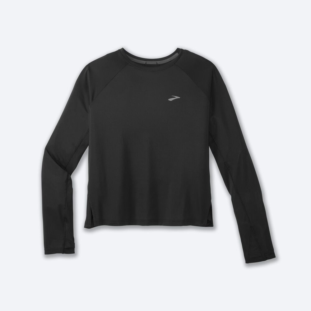 Brooks Sprint Free Long Sleeve Kadın Tişört Siyah | TR-064971