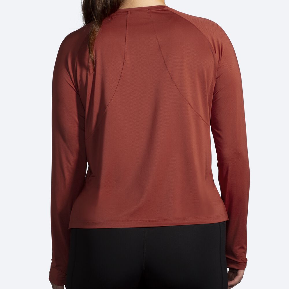 Brooks Sprint Free Long Sleeve Kadın Tişört Bakır | TR-374952