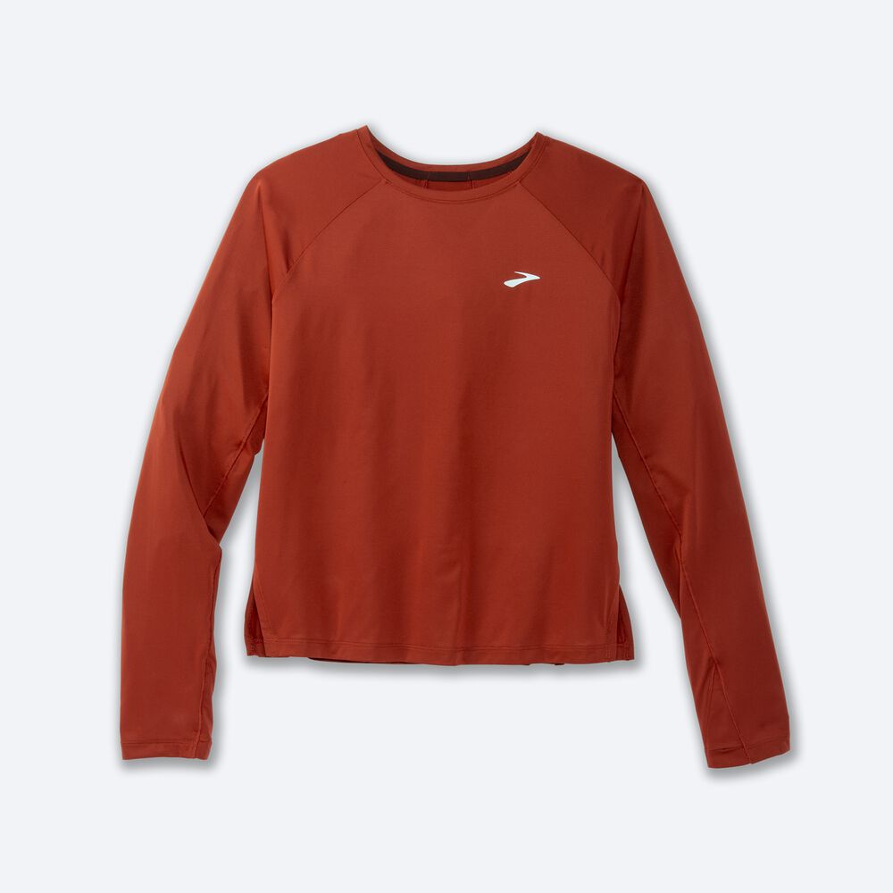 Brooks Sprint Free Long Sleeve Kadın Tişört Bakır | TR-374952