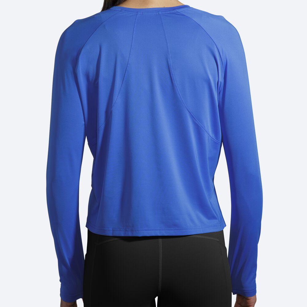 Brooks Sprint Free Long Sleeve Kadın Tişört Mavi | TR-624830