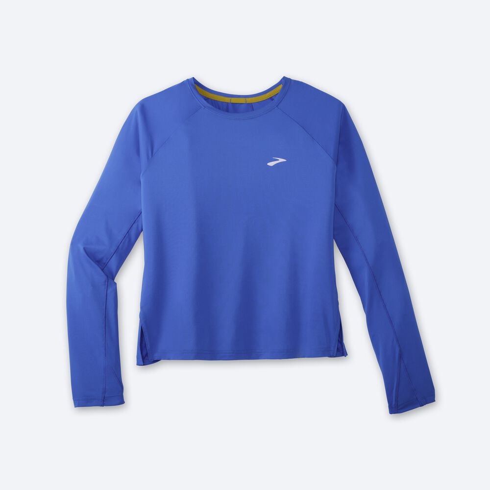 Brooks Sprint Free Long Sleeve Kadın Tişört Mavi | TR-624830