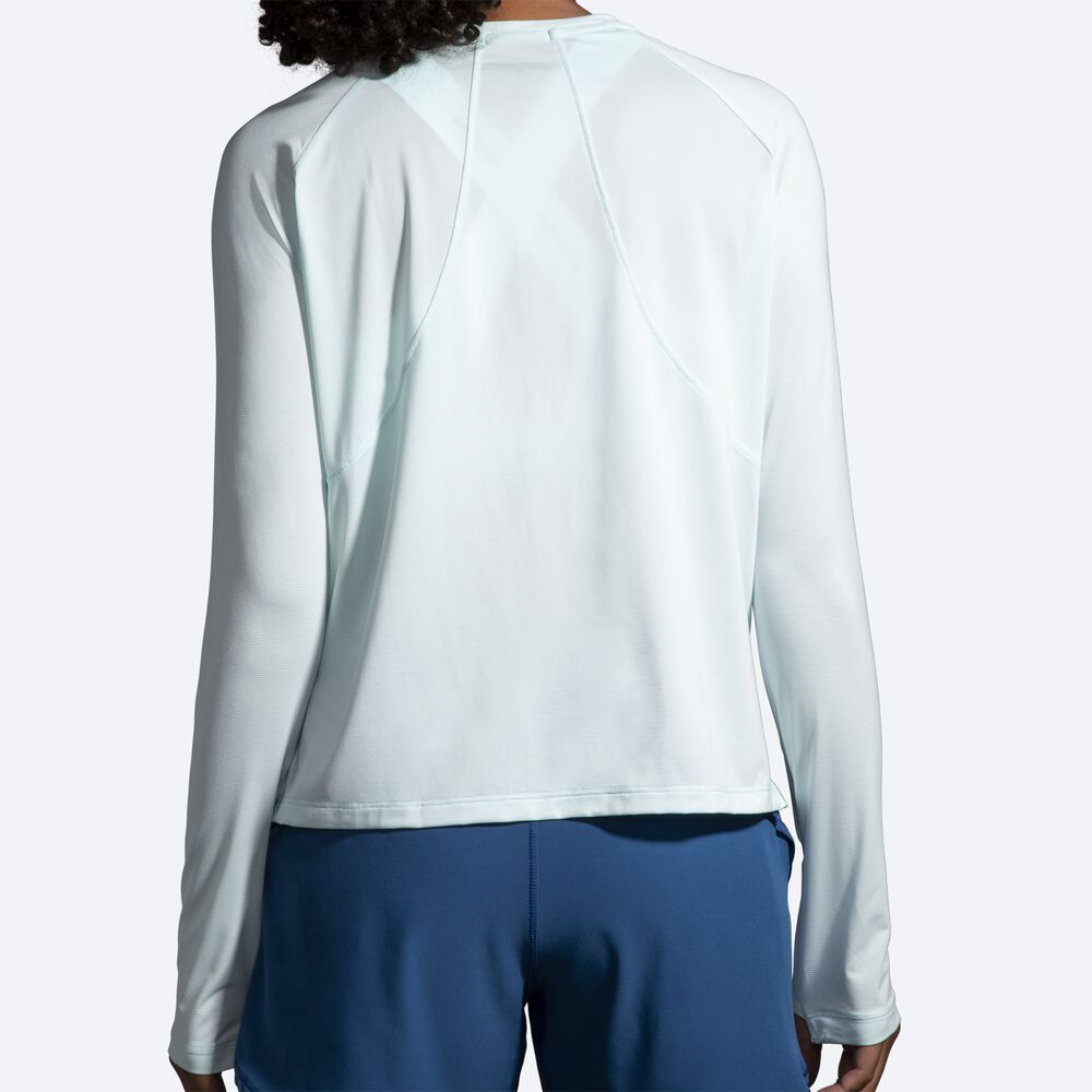 Brooks Sprint Free Long Sleeve Kadın Tişört Mavi | TR-785691