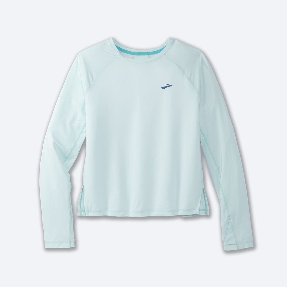 Brooks Sprint Free Long Sleeve Kadın Tişört Mavi | TR-785691