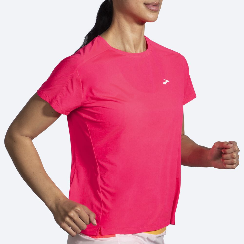 Brooks Sprint Free Short Sleeve 2.0 Kadın Tişört Pembe | TR-327051