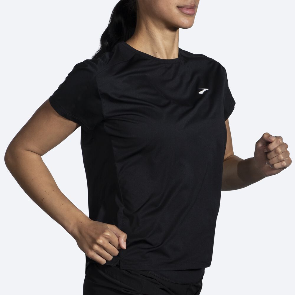 Brooks Sprint Free Short Sleeve 2.0 Kadın Tişört Siyah | TR-876053