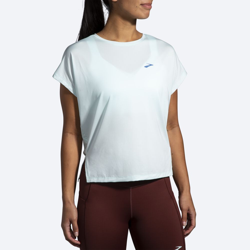 Brooks Sprint Free Short Sleeve Kadın Tişört Mavi | TR-143980