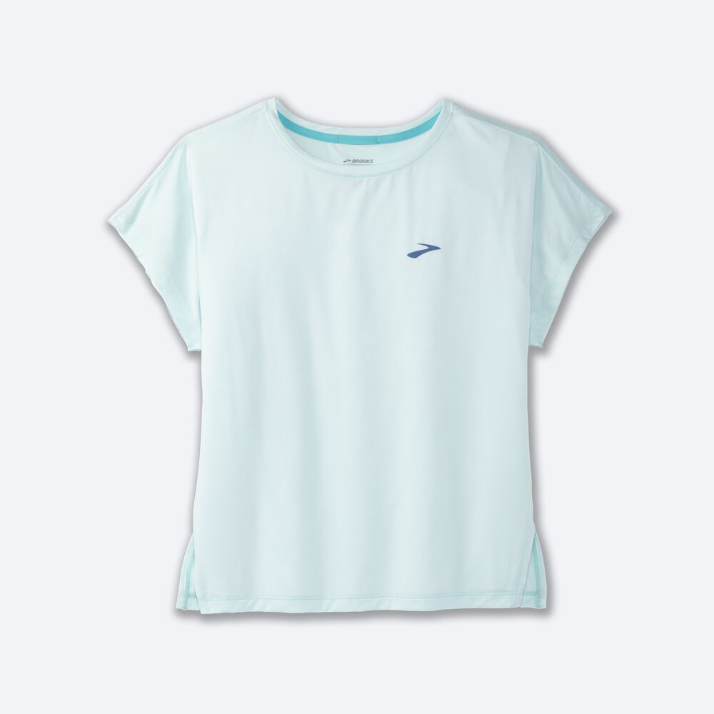 Brooks Sprint Free Short Sleeve Kadın Tişört Mavi | TR-143980