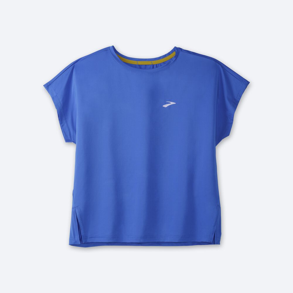 Brooks Sprint Free Short Sleeve Kadın Tişört Mavi | TR-185294