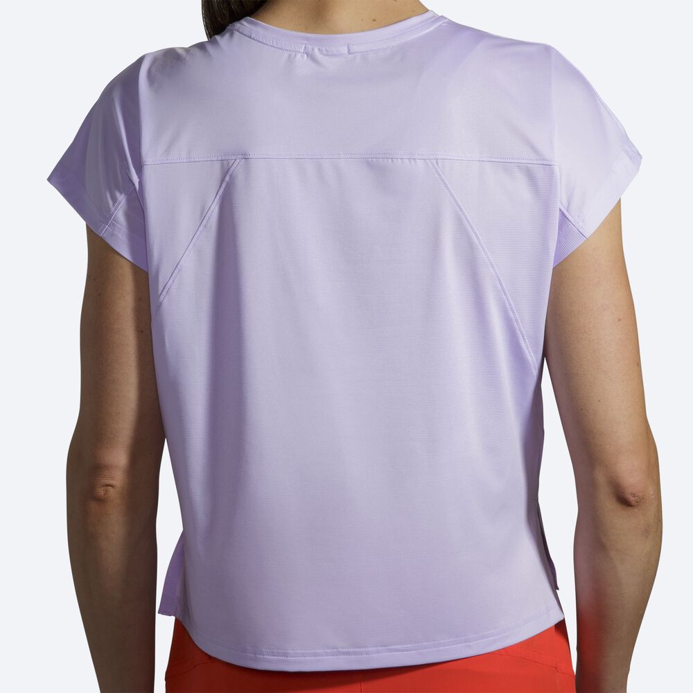 Brooks Sprint Free Short Sleeve Kadın Tişört Mor Gri | TR-583216