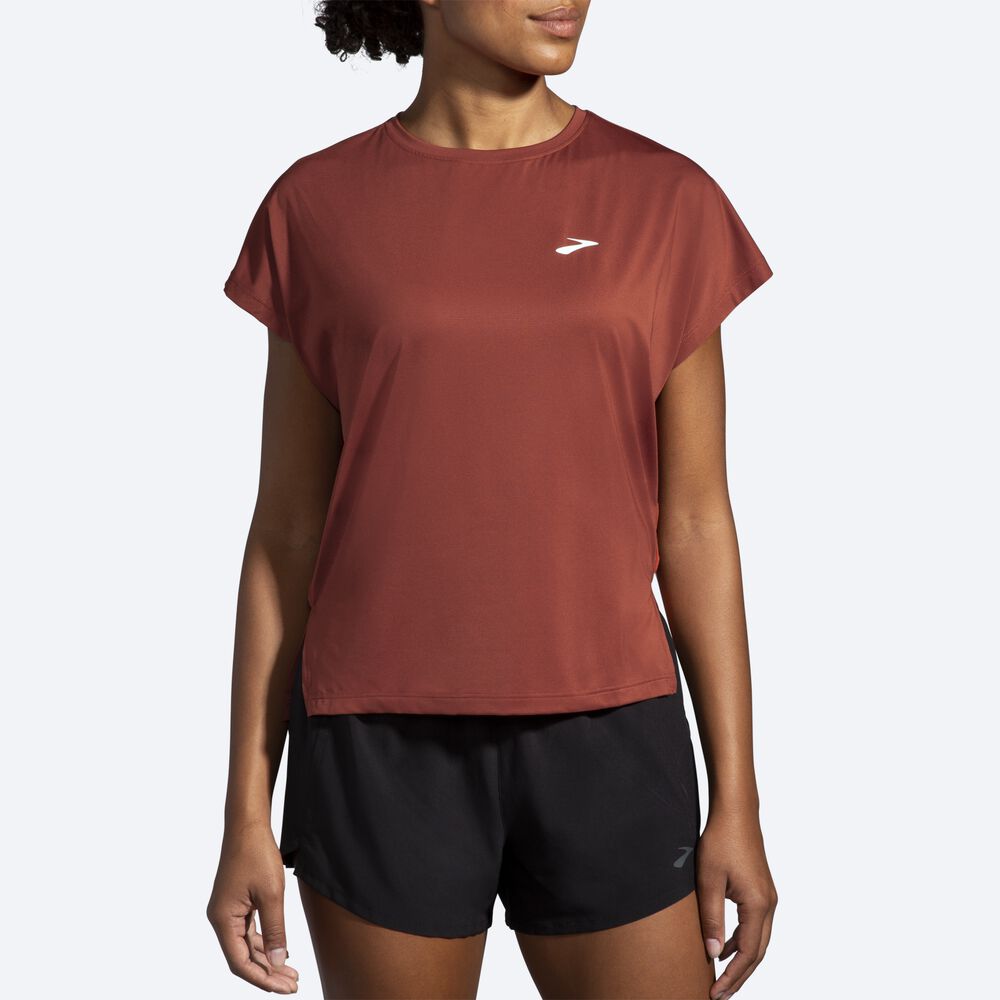 Brooks Sprint Free Short Sleeve Kadın Tişört Bakır | TR-761425