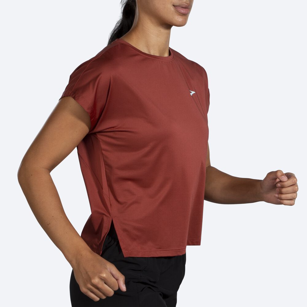 Brooks Sprint Free Short Sleeve Kadın Tişört Bakır | TR-761425