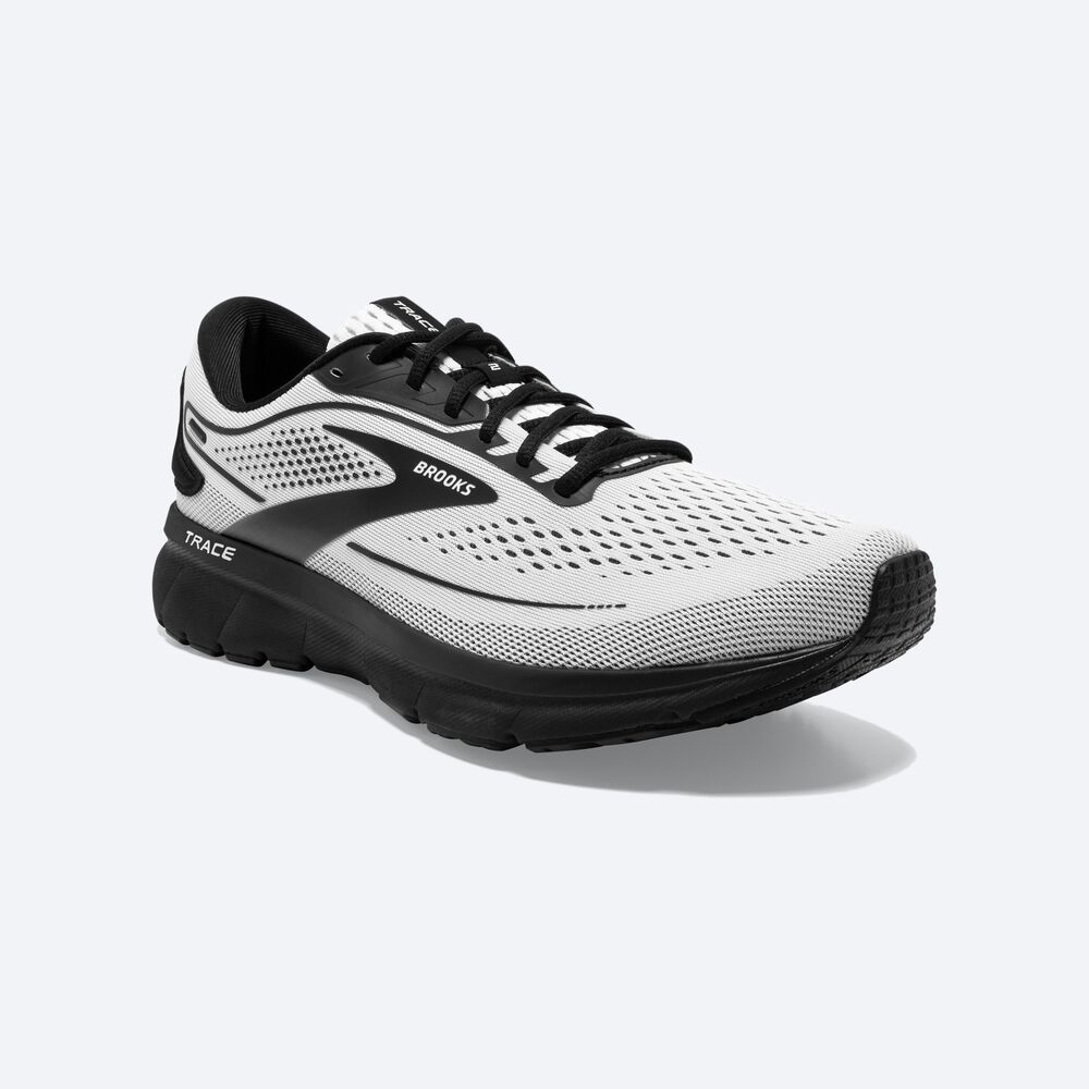 Brooks Trace 2 Erkek Koşu Ayakkabısı Beyaz/Siyah | TR-120493