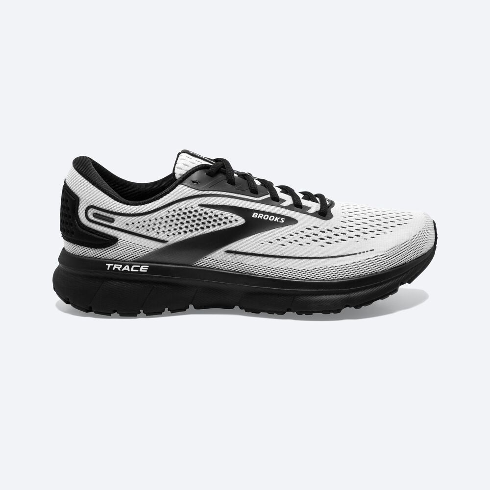 Brooks Trace 2 Erkek Koşu Ayakkabısı Beyaz/Siyah | TR-120493