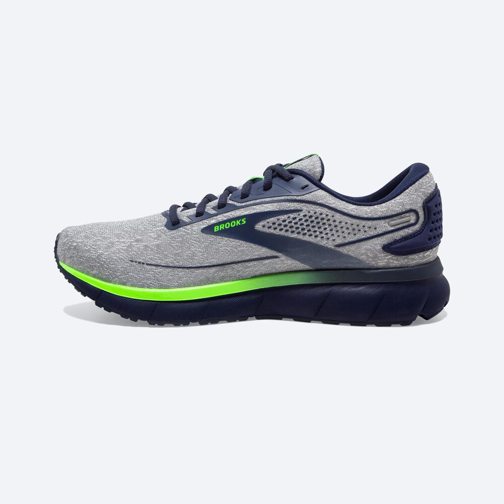 Brooks Trace 2 Erkek Koşu Ayakkabısı Gri/Mavi/Yeşil | TR-401362