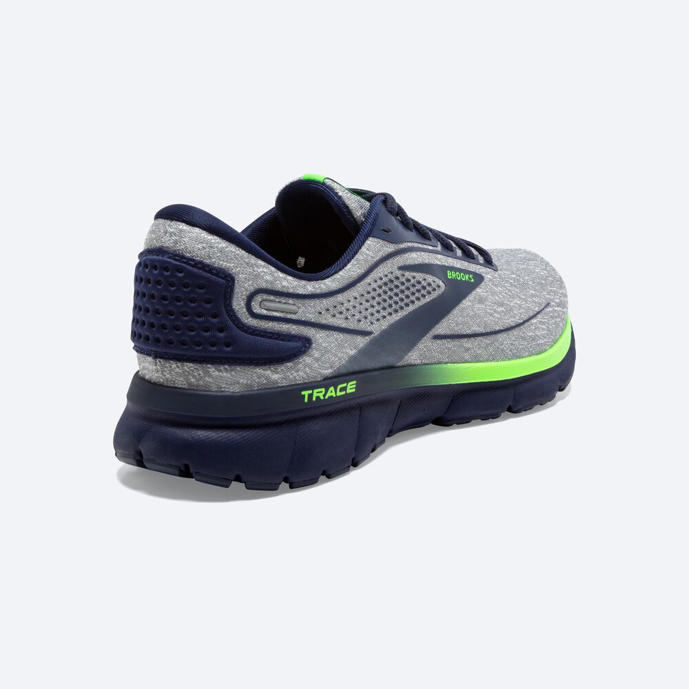 Brooks Trace 2 Erkek Koşu Ayakkabısı Gri/Mavi/Yeşil | TR-401362