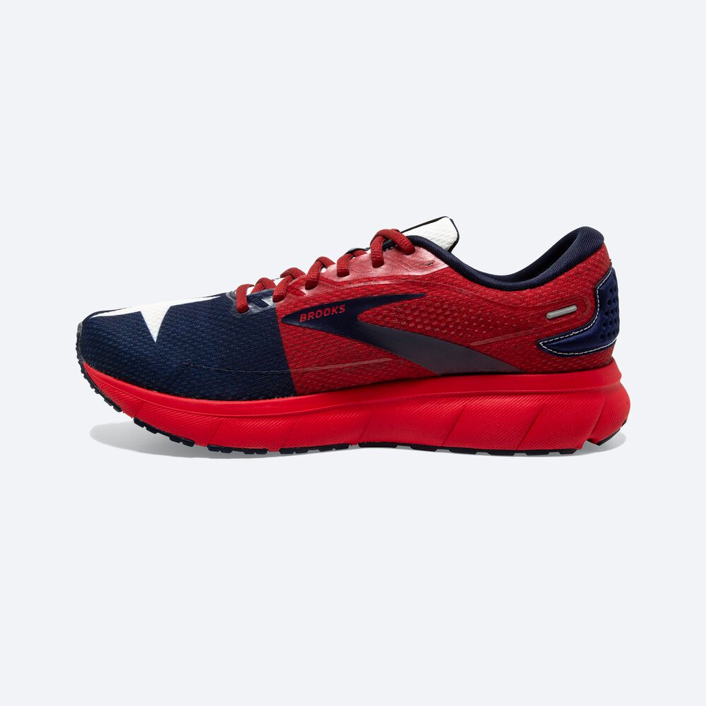 Brooks Trace 2 Erkek Koşu Ayakkabısı Kırmızı/Beyaz/Lacivert | TR-618759