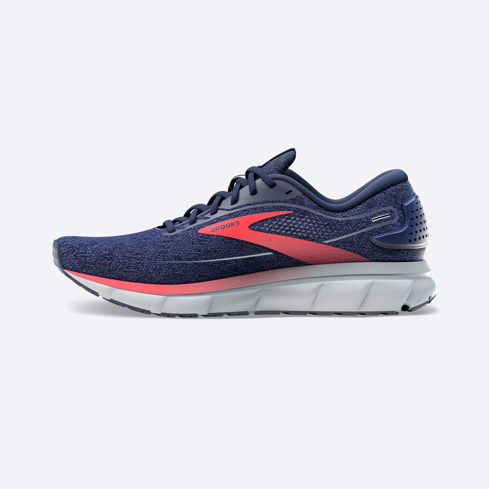 Brooks Trace 2 Erkek Koşu Ayakkabısı Lacivert/Gri/Kırmızı | TR-973814