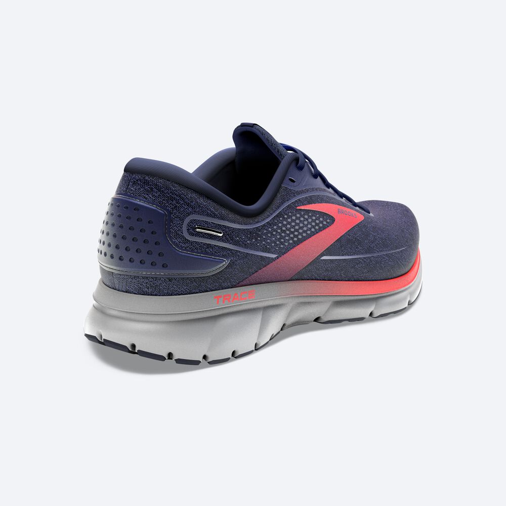 Brooks Trace 2 Erkek Koşu Ayakkabısı Lacivert/Gri/Kırmızı | TR-973814