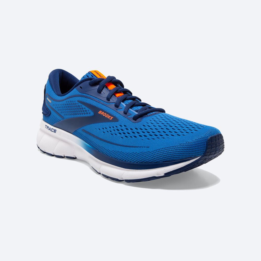 Brooks Trace 2 Erkek Koşu Ayakkabısı Mavi/Mavi/Turuncu | TR-415279